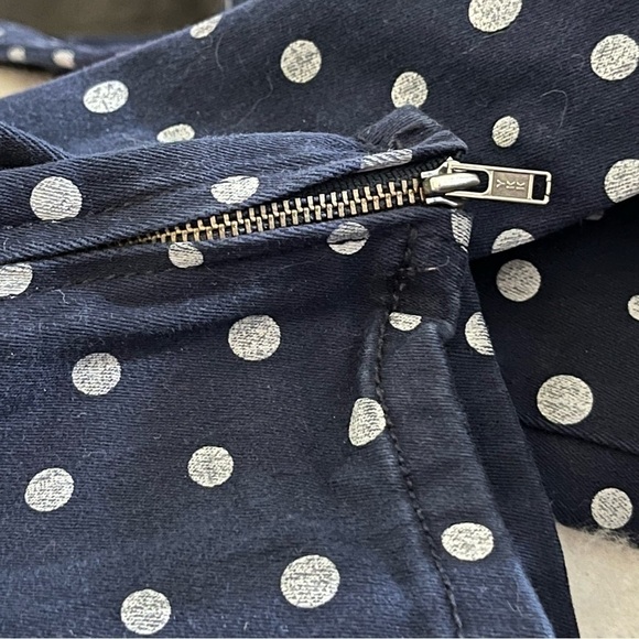 U.S Polo Assn. Low Rise Skinny Ankle Jeans Polka Dot Navy White 1/2 - Picture 5 of 5